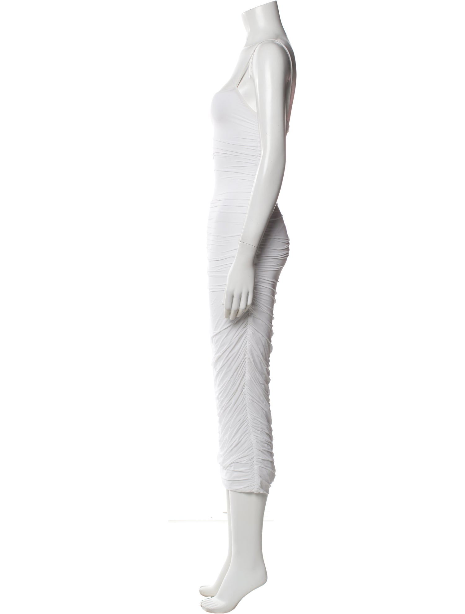 WARDROBE.NYC Square Neckline Long Dress