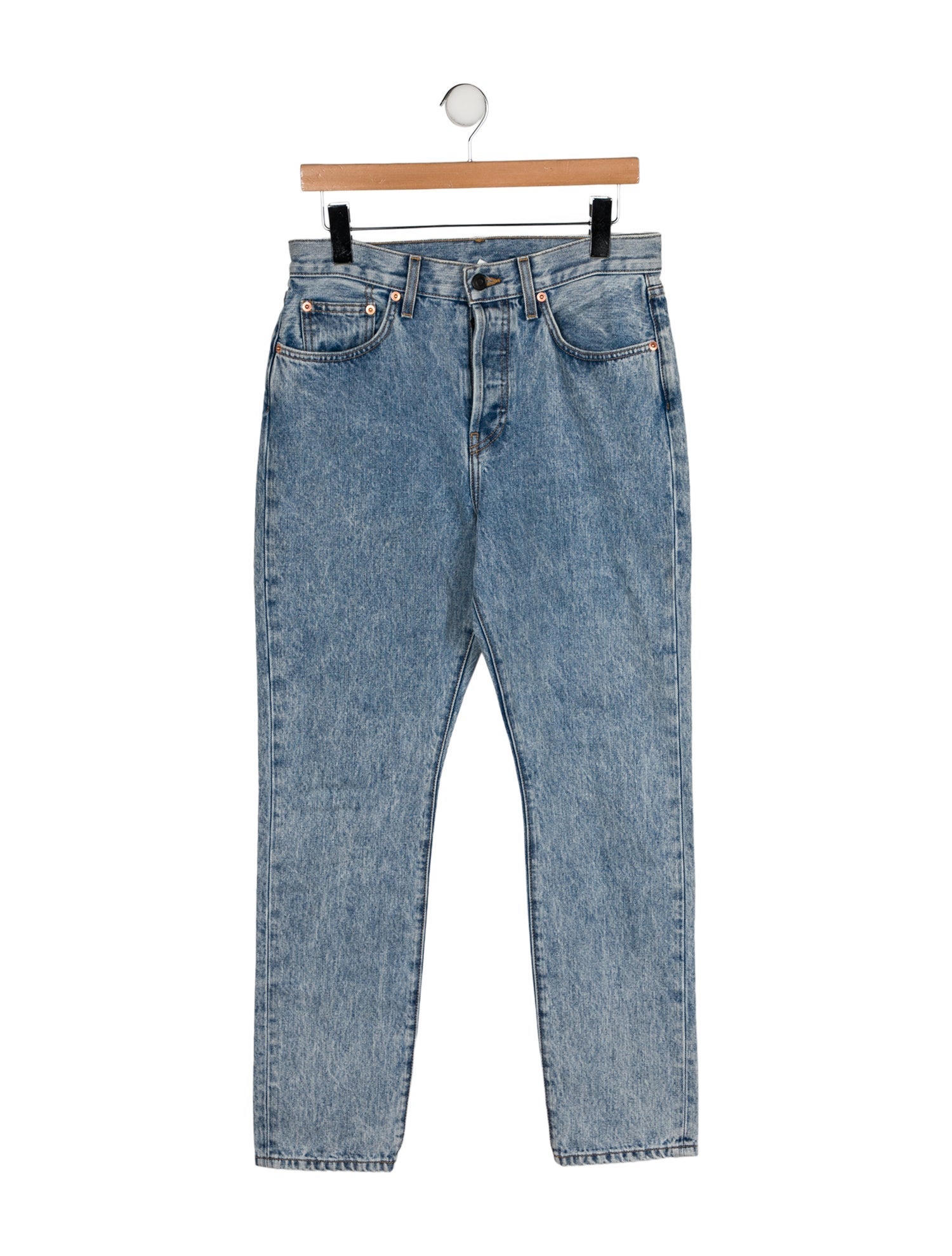 WARDROBE.NYC High-Rise Straight Leg Jeans