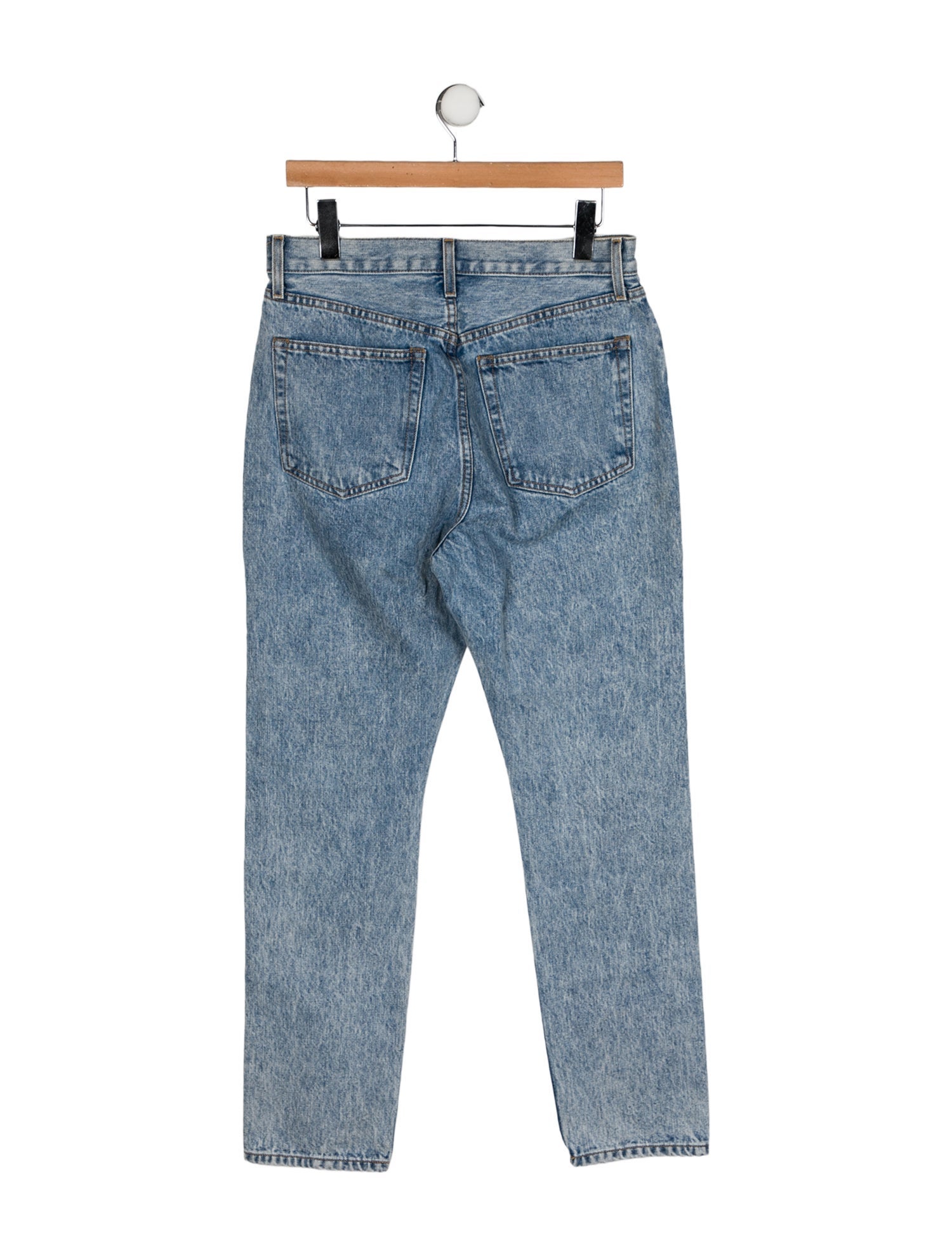 WARDROBE.NYC High-Rise Straight Leg Jeans