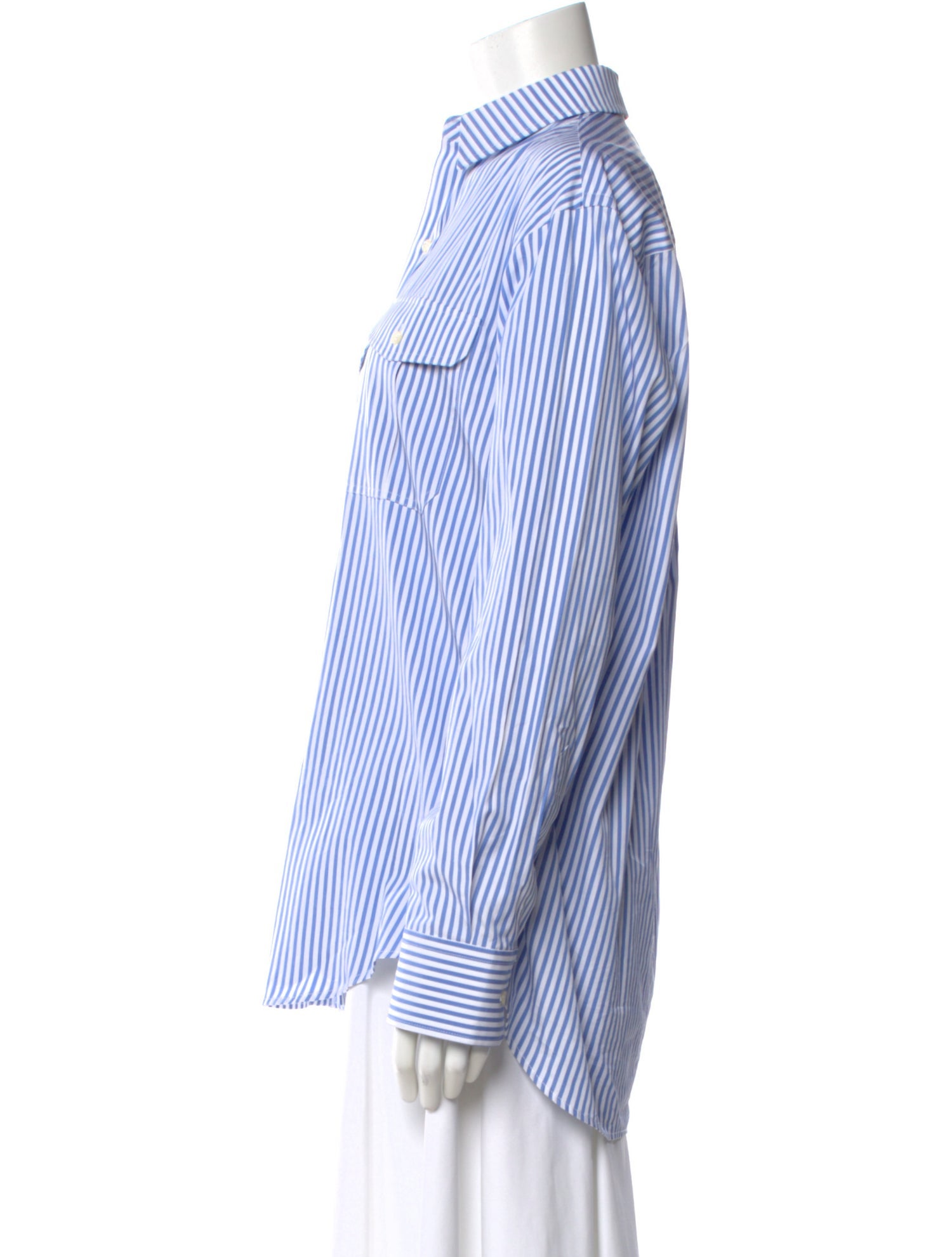 WARDROBE.NYC Striped Long Sleeve Button-Up Top w/ Tags