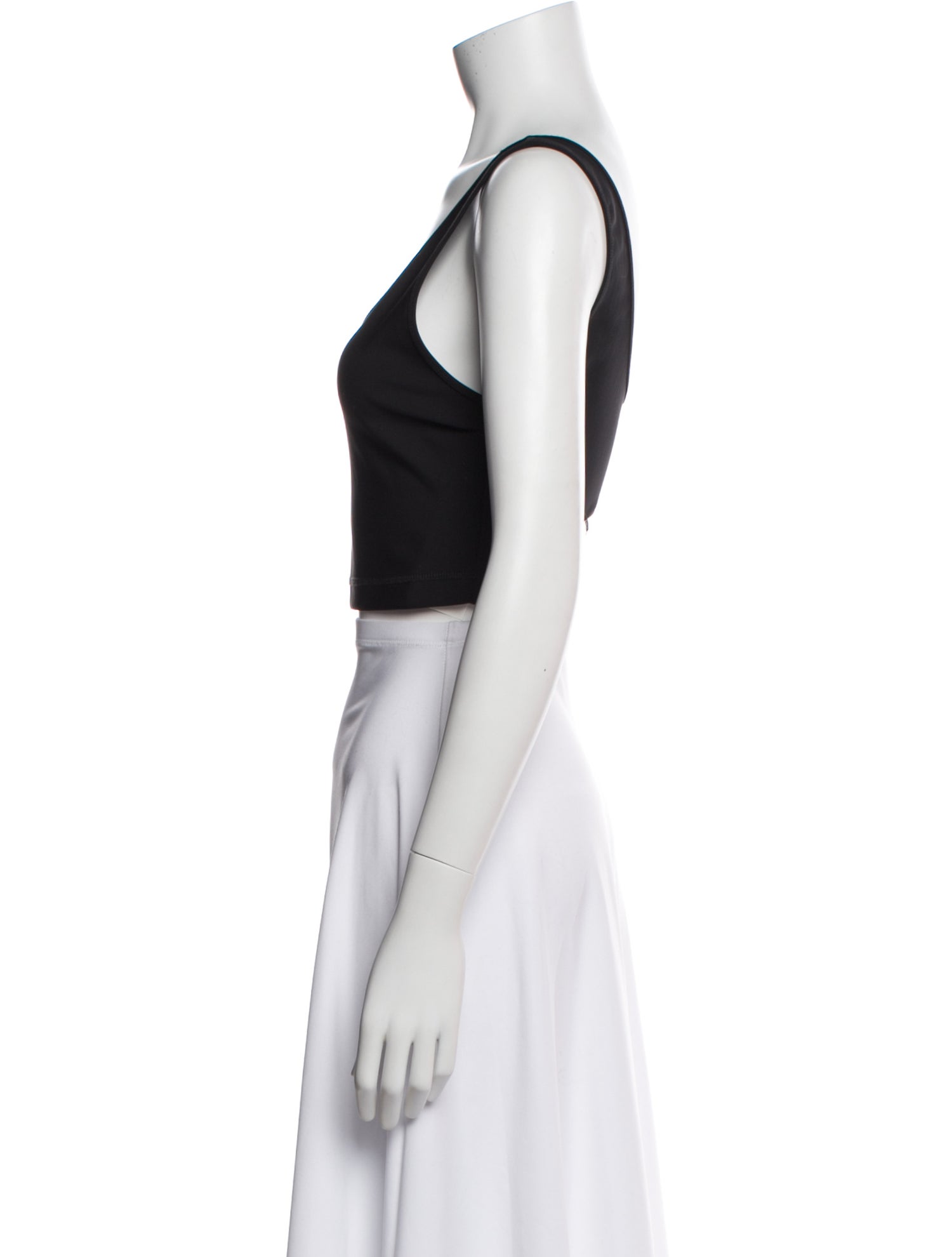 WARDROBE.NYC Scoop Neck Sleeveless Crop Top