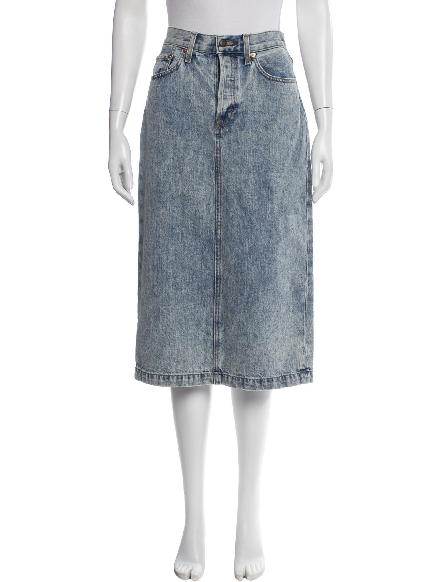 WARDROBE.NYC Distressed Accents Knee-Length Skirt w/ Tags