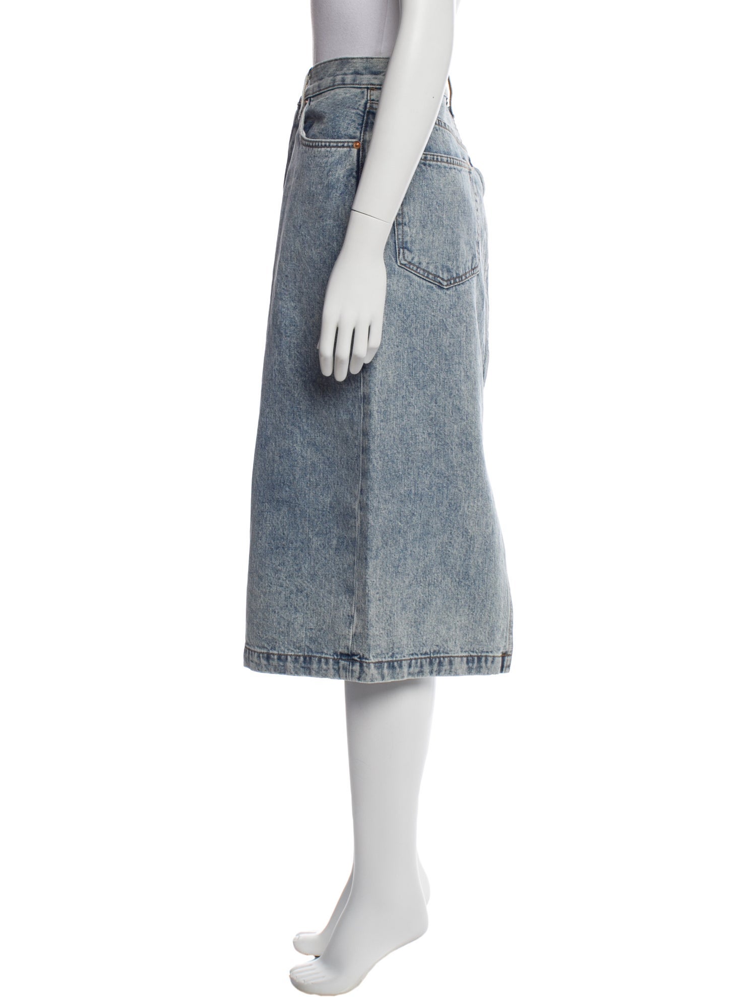 WARDROBE.NYC Distressed Accents Knee-Length Skirt w/ Tags