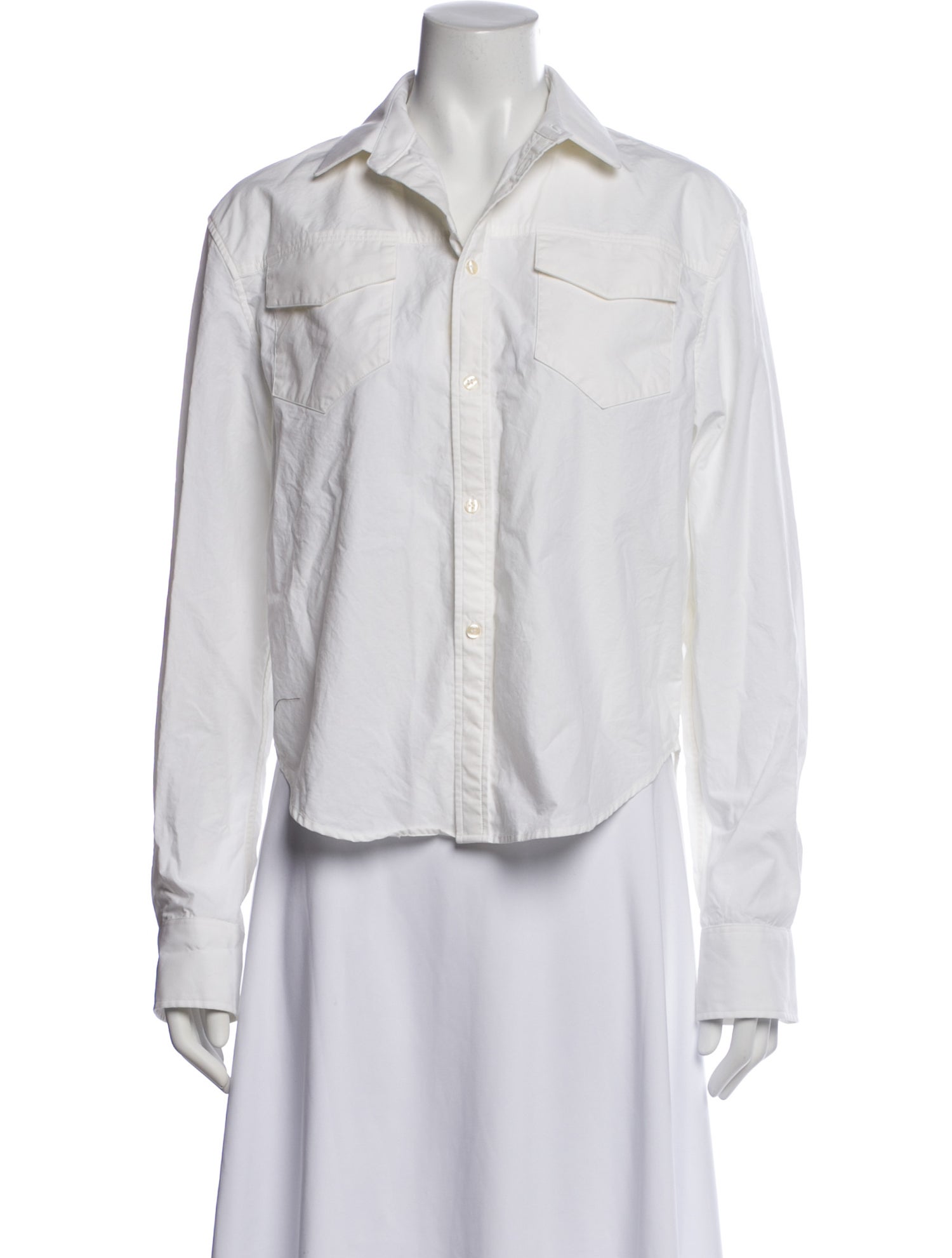 WARDROBE.NYC Long Sleeve Button-Up Top