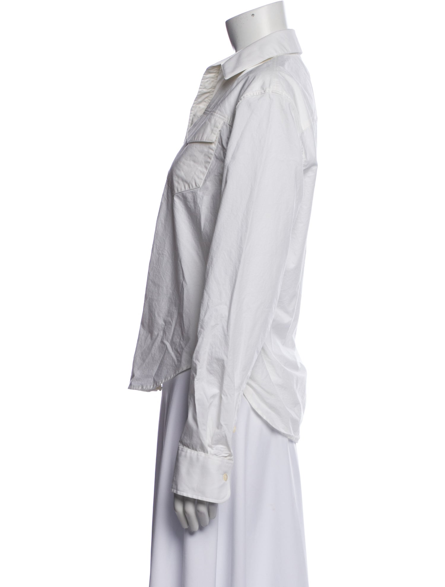 WARDROBE.NYC Long Sleeve Button-Up Top