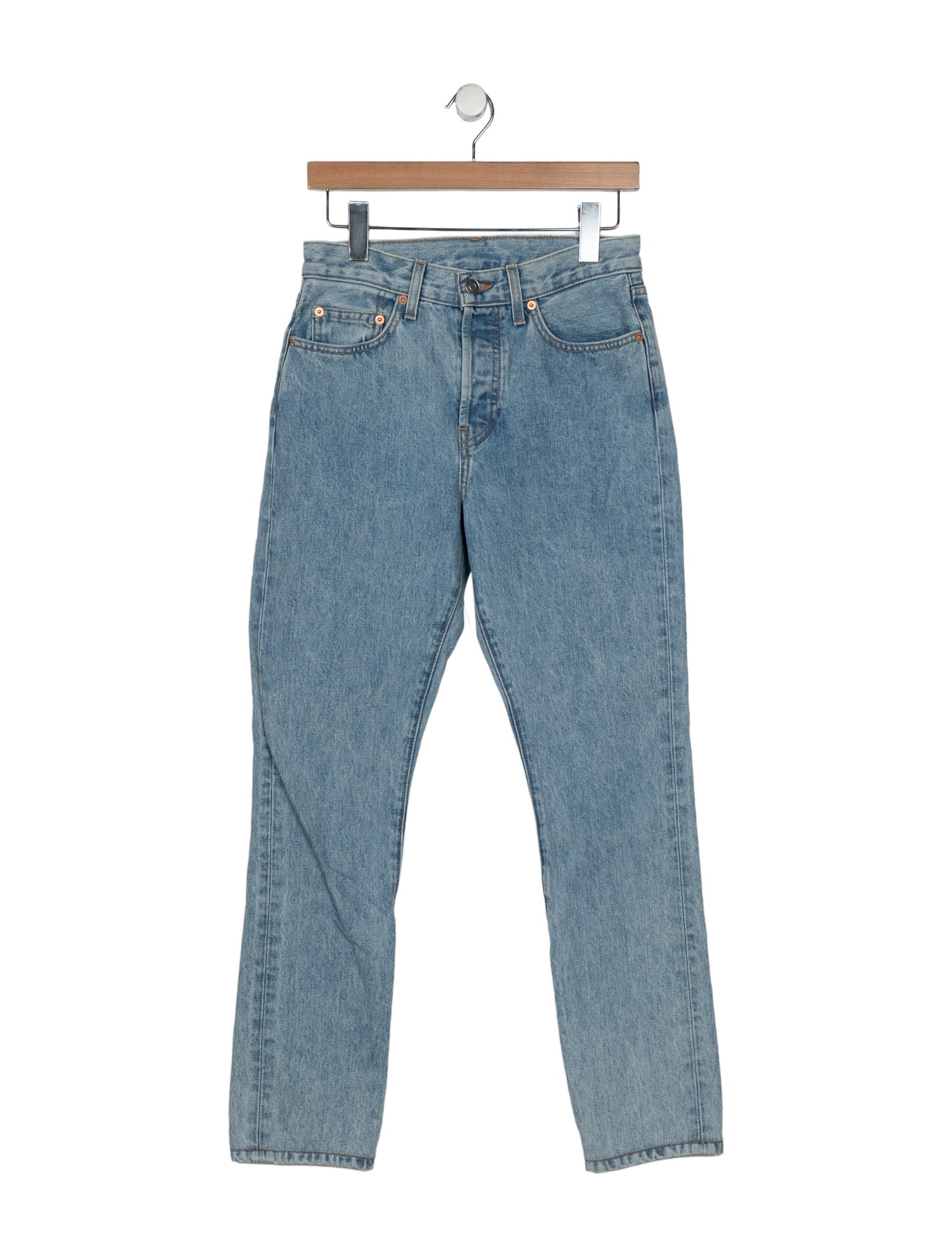 WARDROBE.NYC High-Rise Straight Leg Jeans