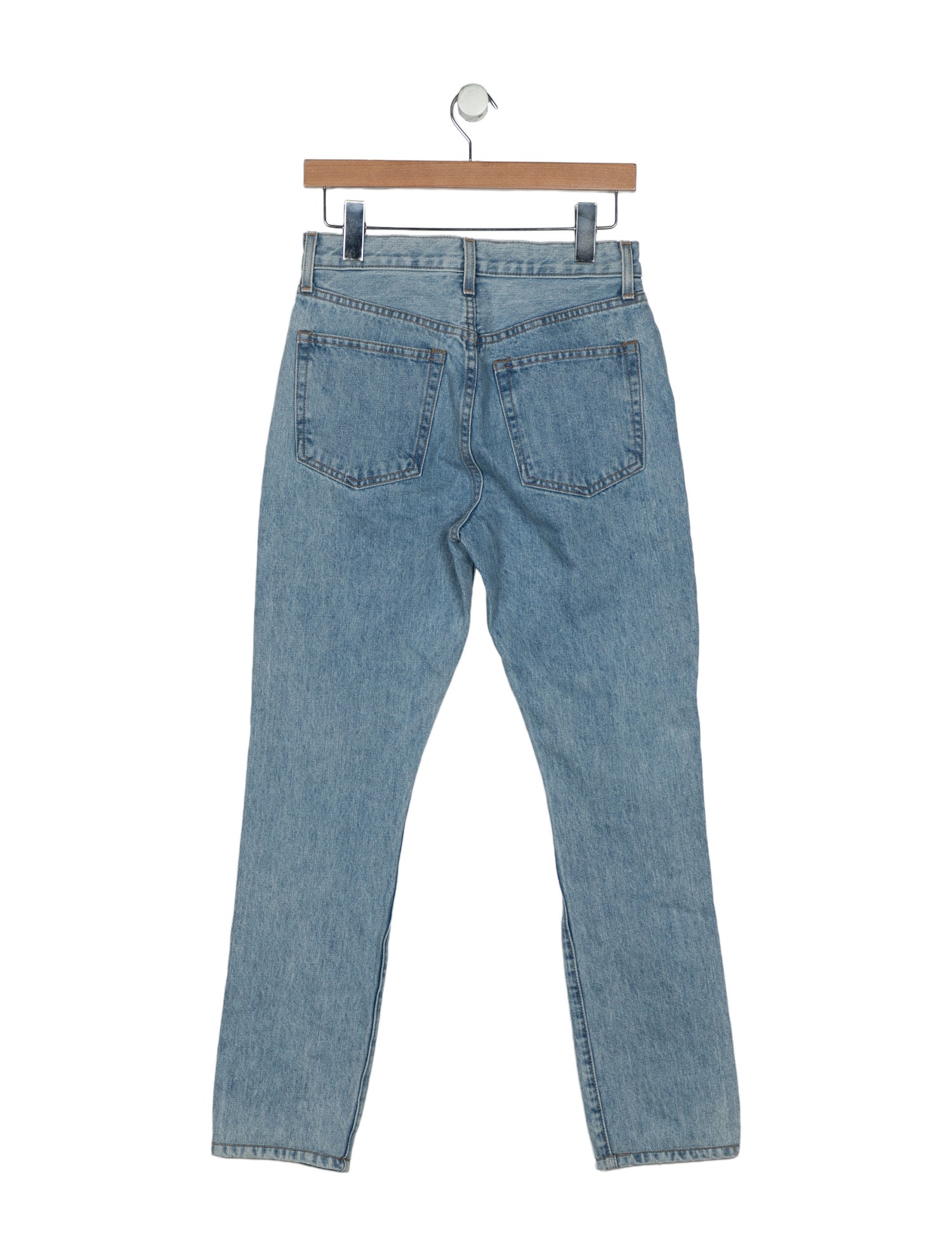 WARDROBE.NYC High-Rise Straight Leg Jeans