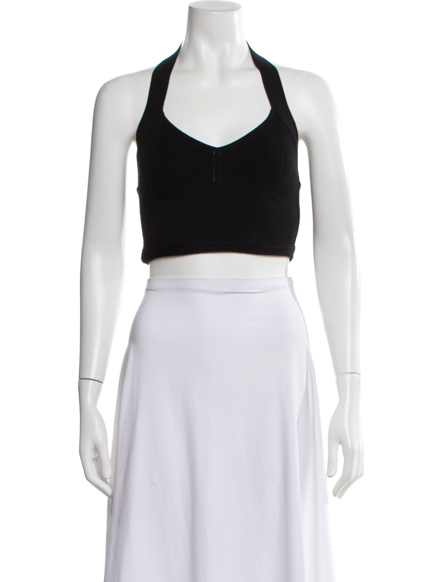 WARDROBE.NYC Halterneck Sleeveless Crop Top