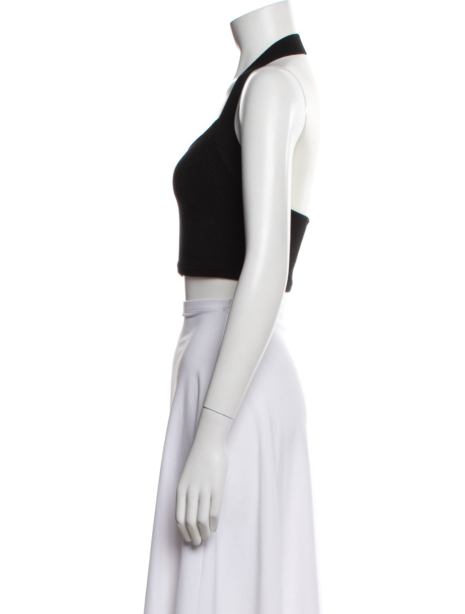WARDROBE.NYC Halterneck Sleeveless Crop Top