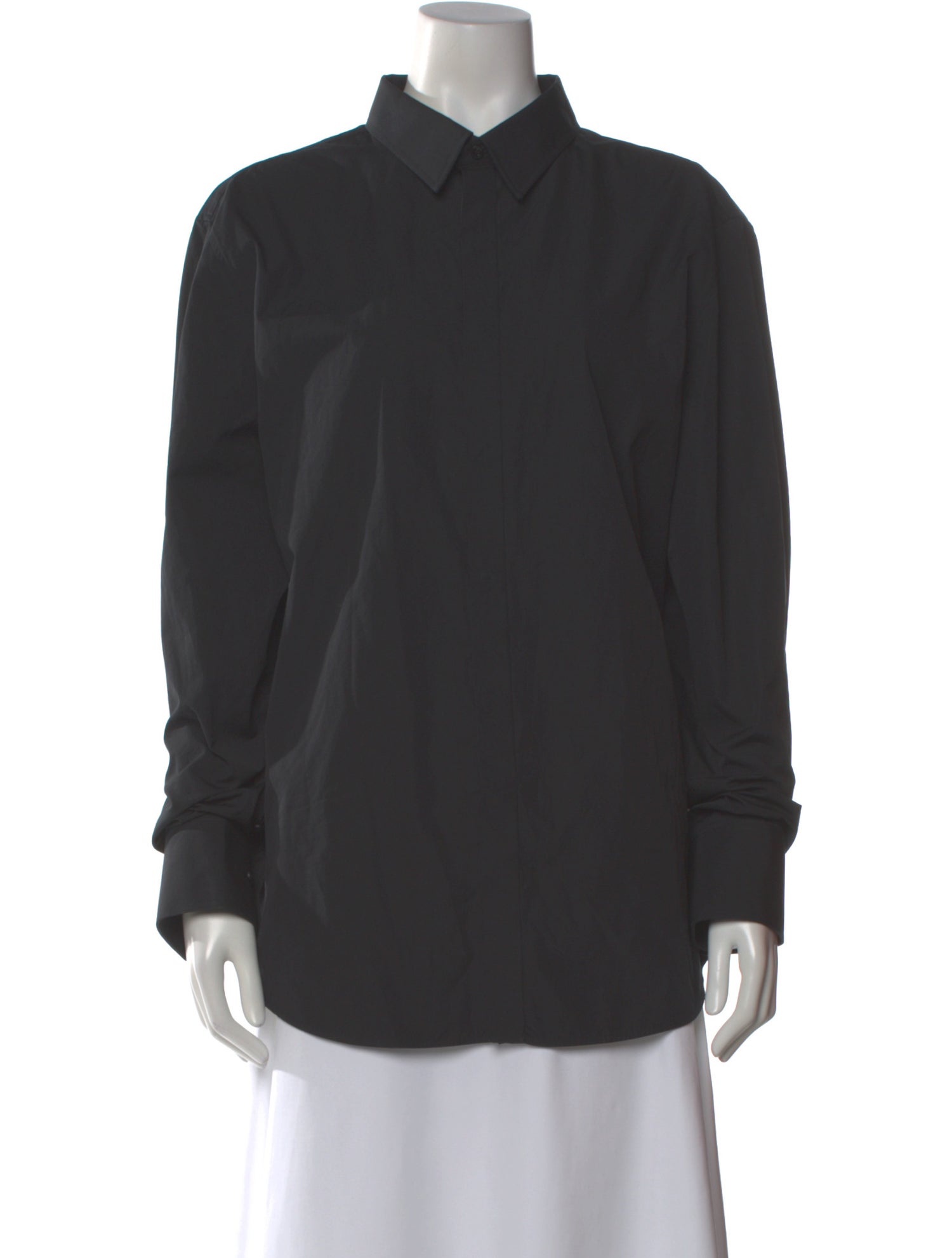 WARDROBE.NYC Long Sleeve Button-Up Top