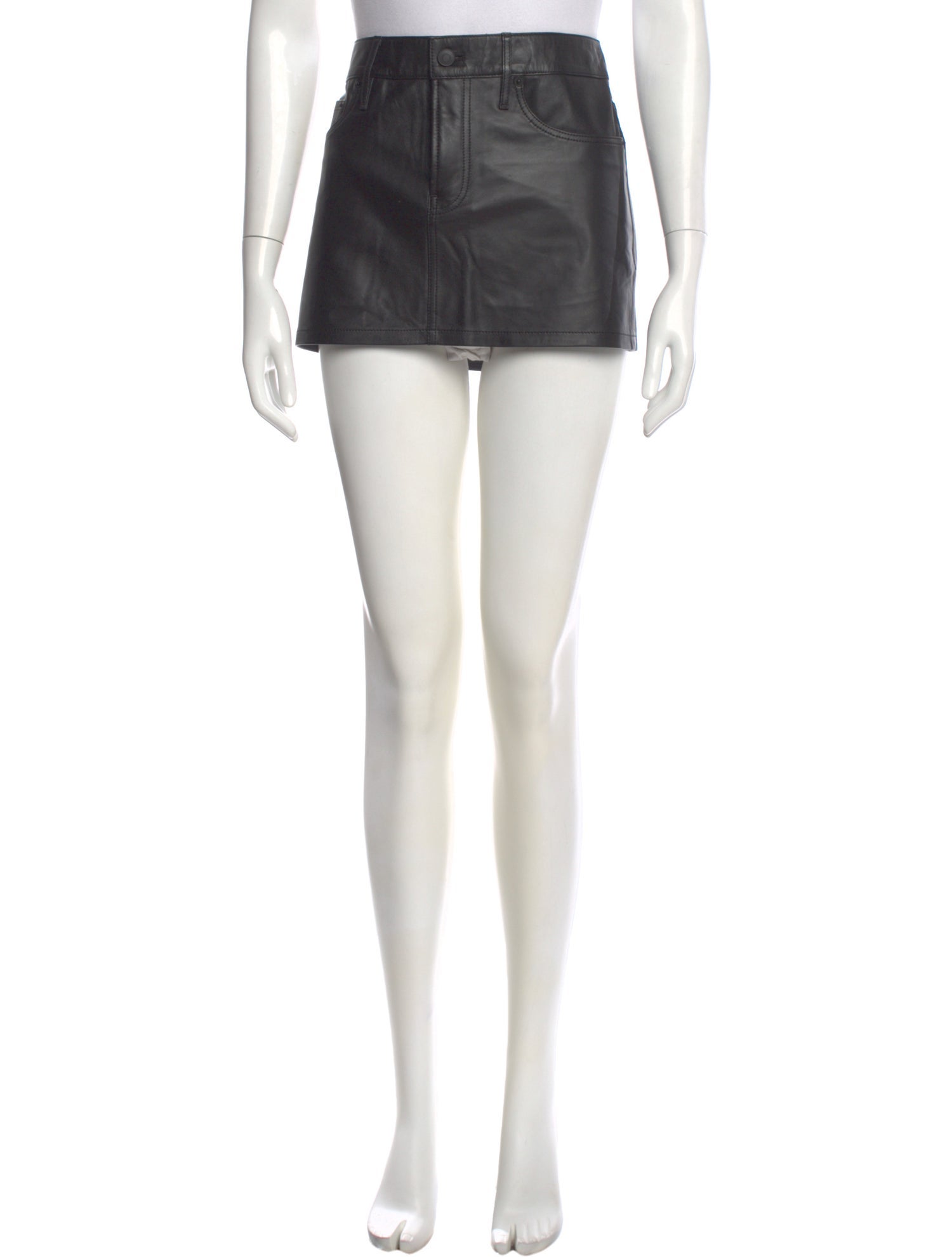 WARDROBE.NYC Leather Mini Skirt