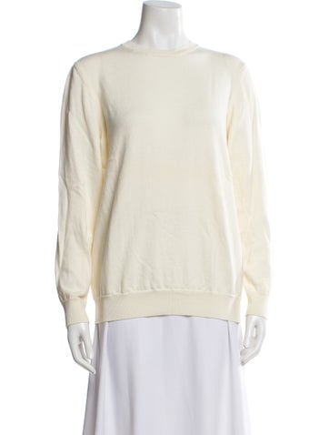 Pre-owned Wardrobe.nyc Wool Bateau Neckline Sweater In White