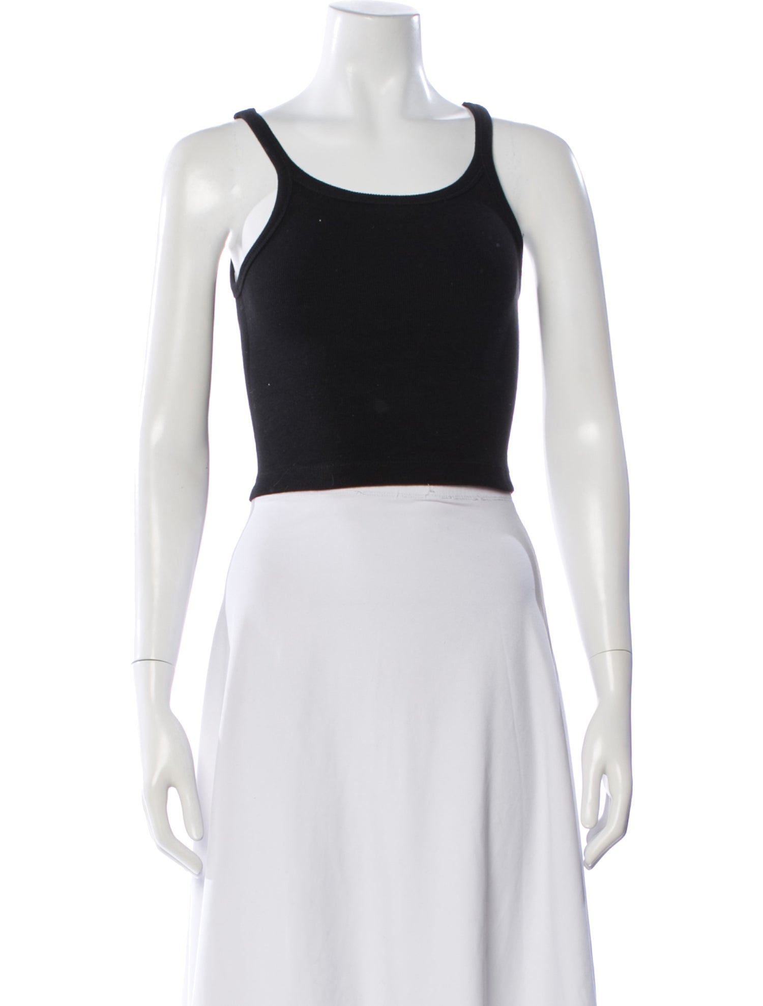 WARDROBE.NYC Crew Neck Sleeveless Crop Top