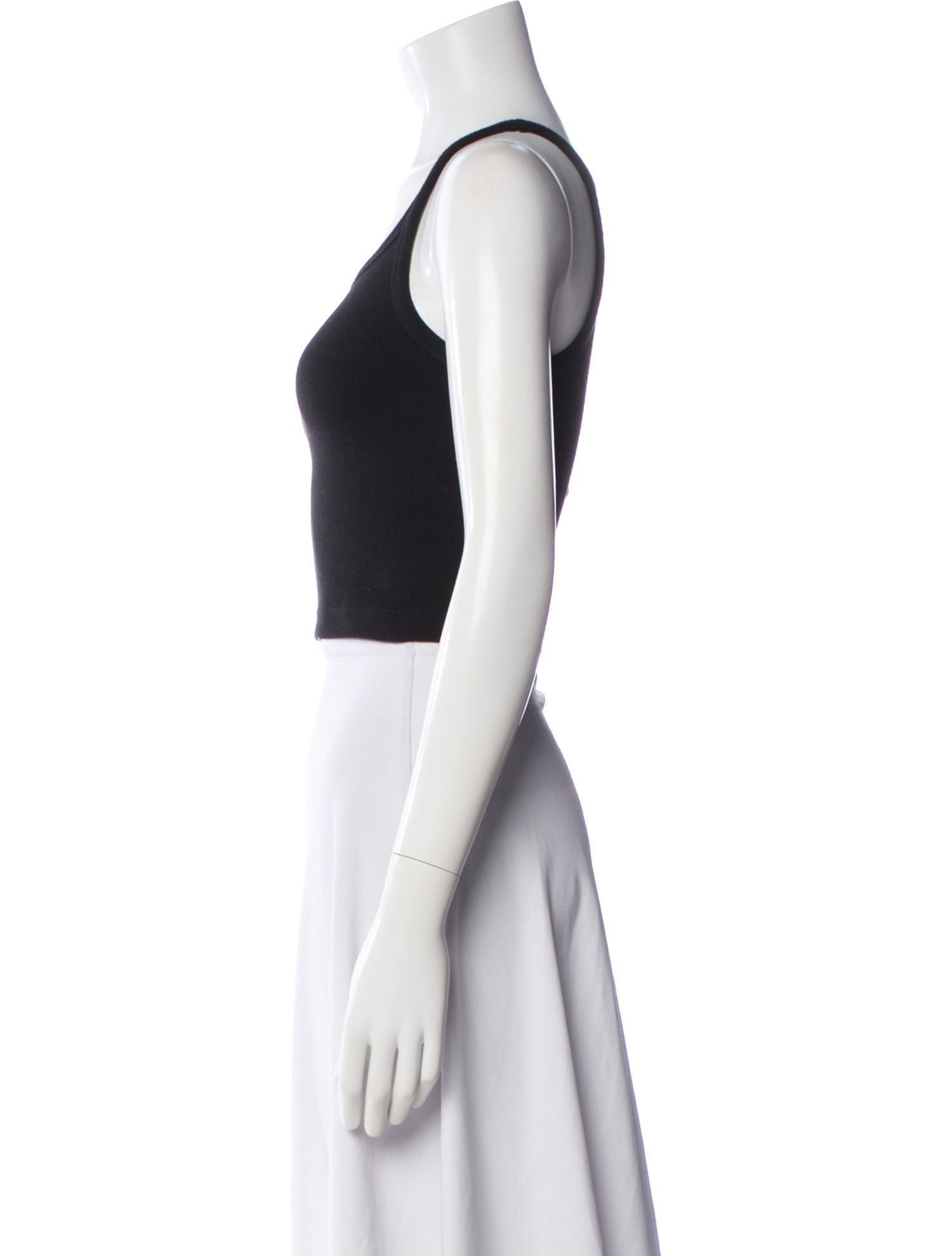 WARDROBE.NYC Crew Neck Sleeveless Crop Top