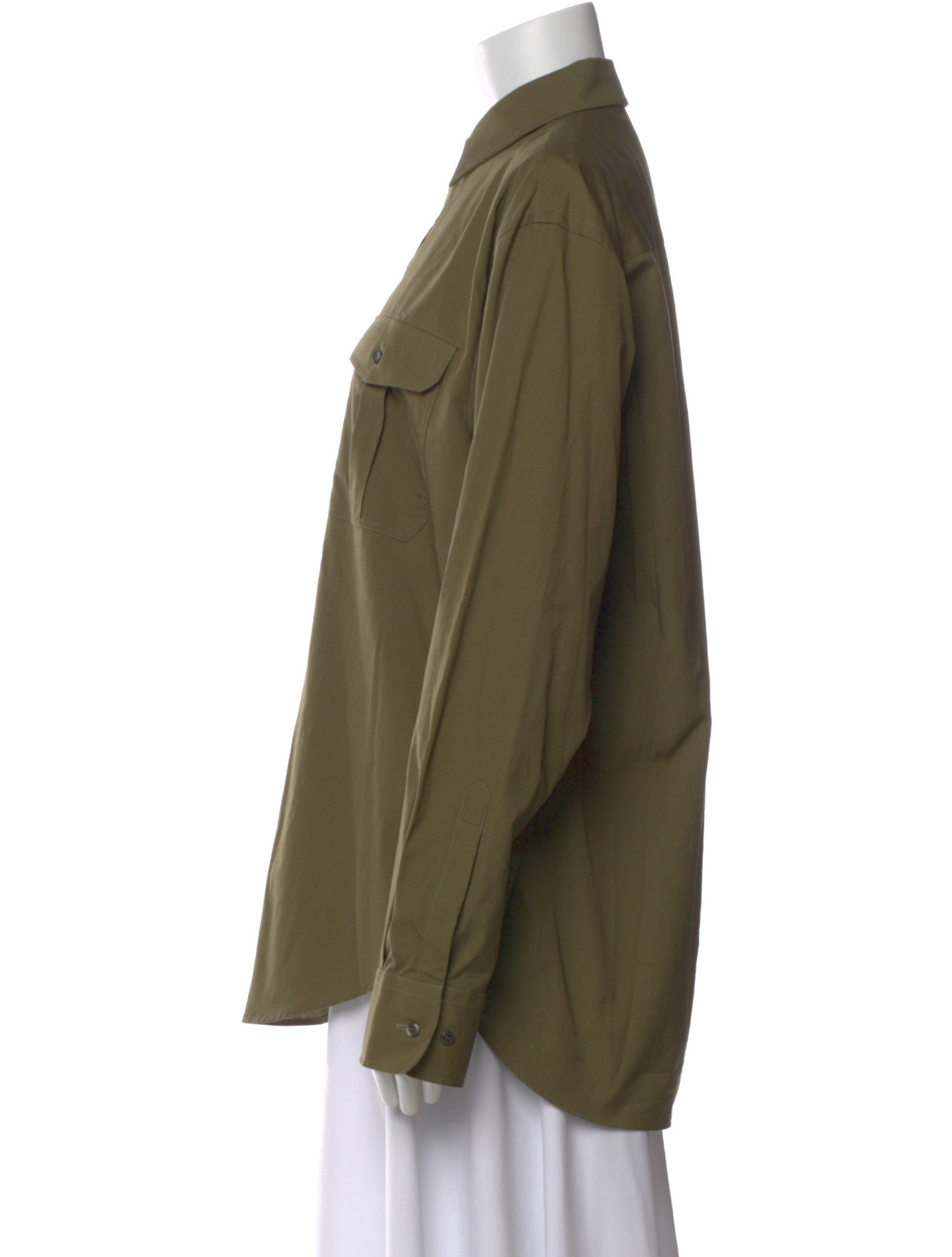 WARDROBE.NYC Long Sleeve Button-Up Top