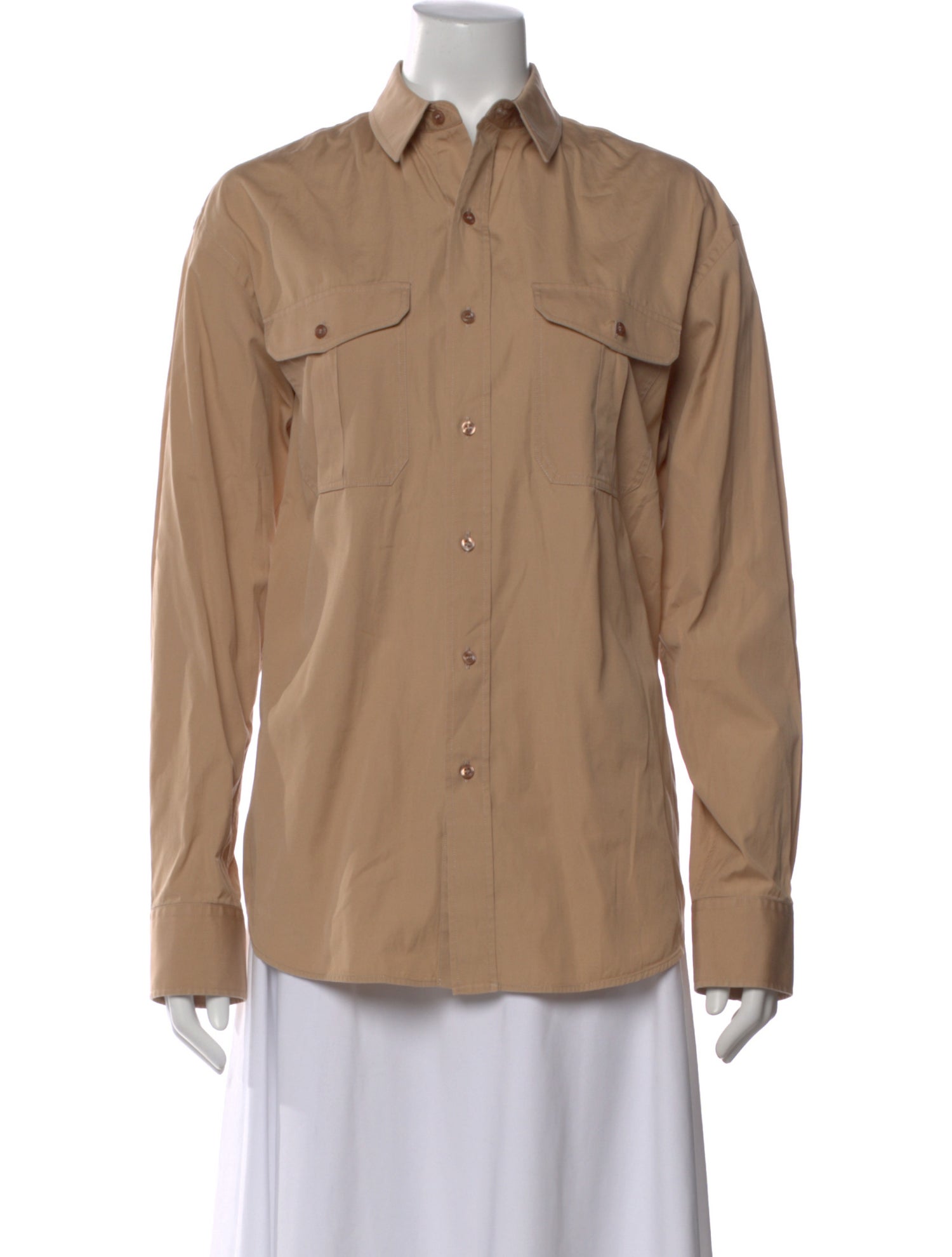 WARDROBE.NYC Long Sleeve Button-Up Top