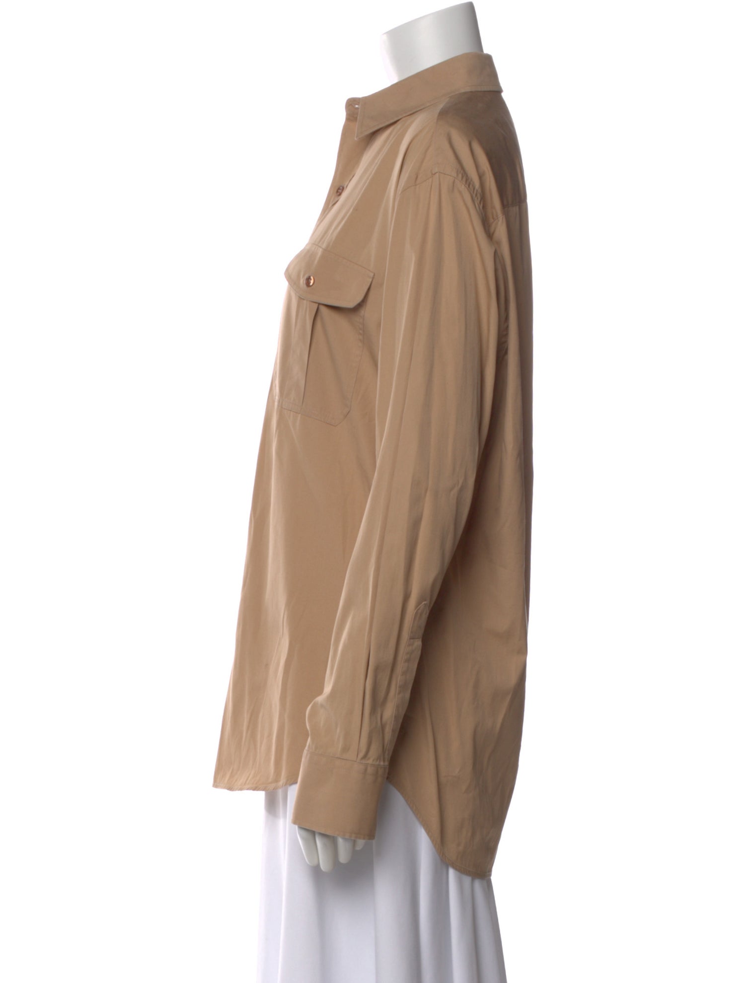 WARDROBE.NYC Long Sleeve Button-Up Top