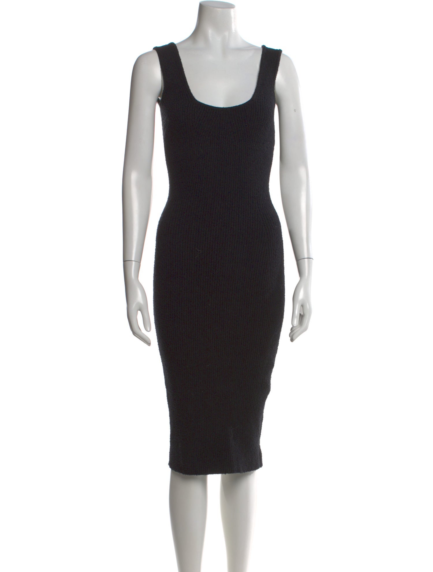 WARDROBE.NYC Scoop Neck Midi Length Dress