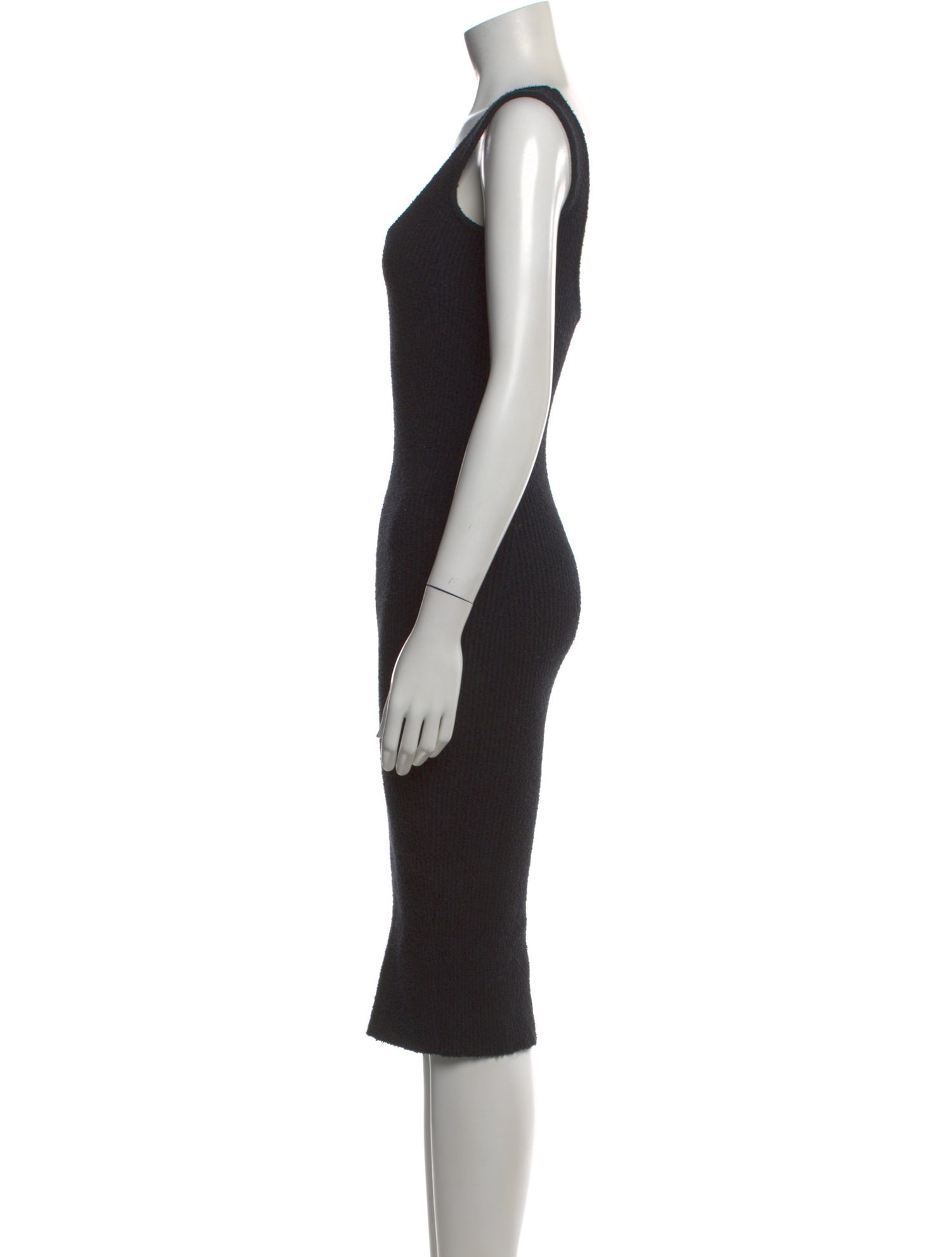 WARDROBE.NYC Scoop Neck Midi Length Dress