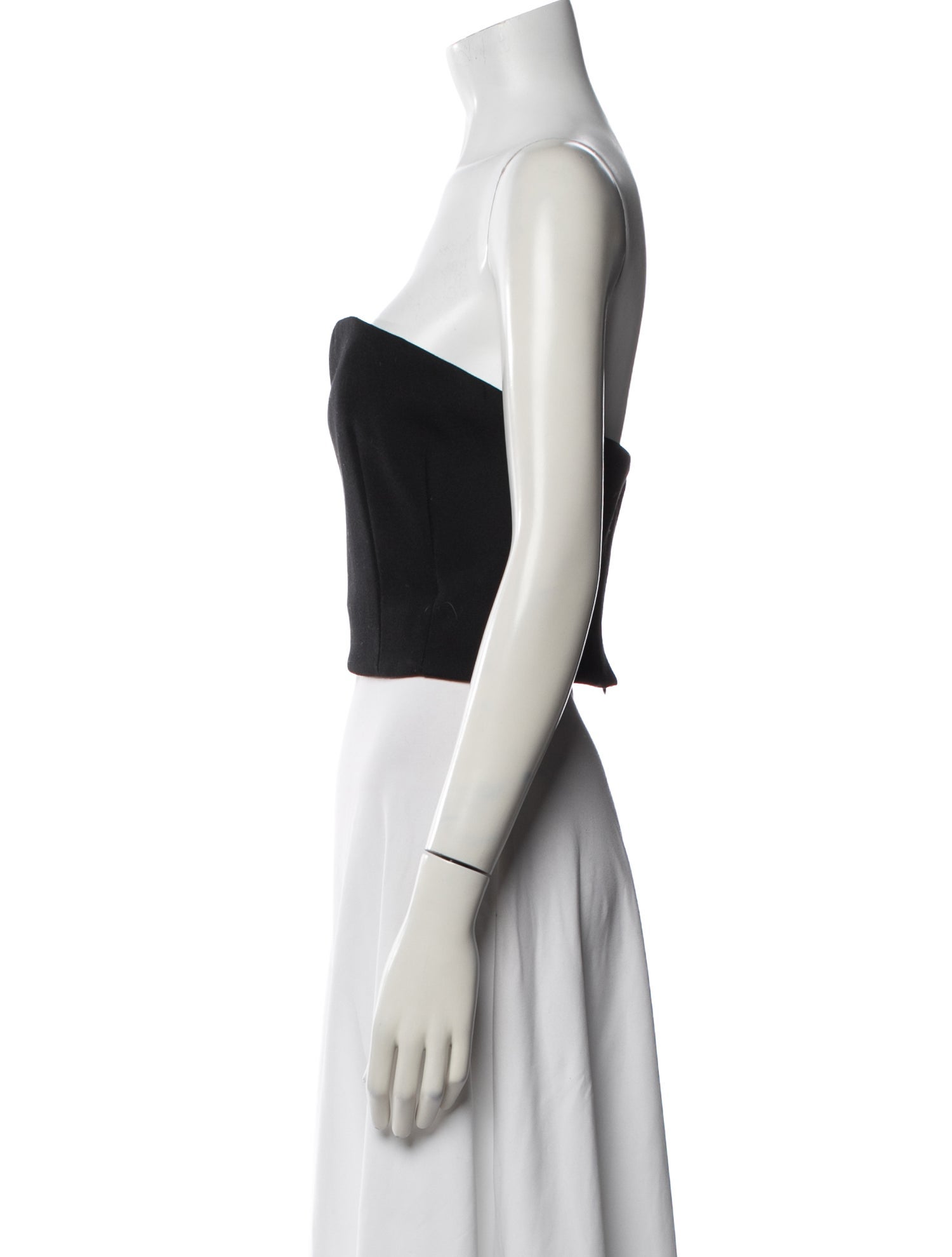 WARDROBE.NYC Nylon Strapless Crop Top