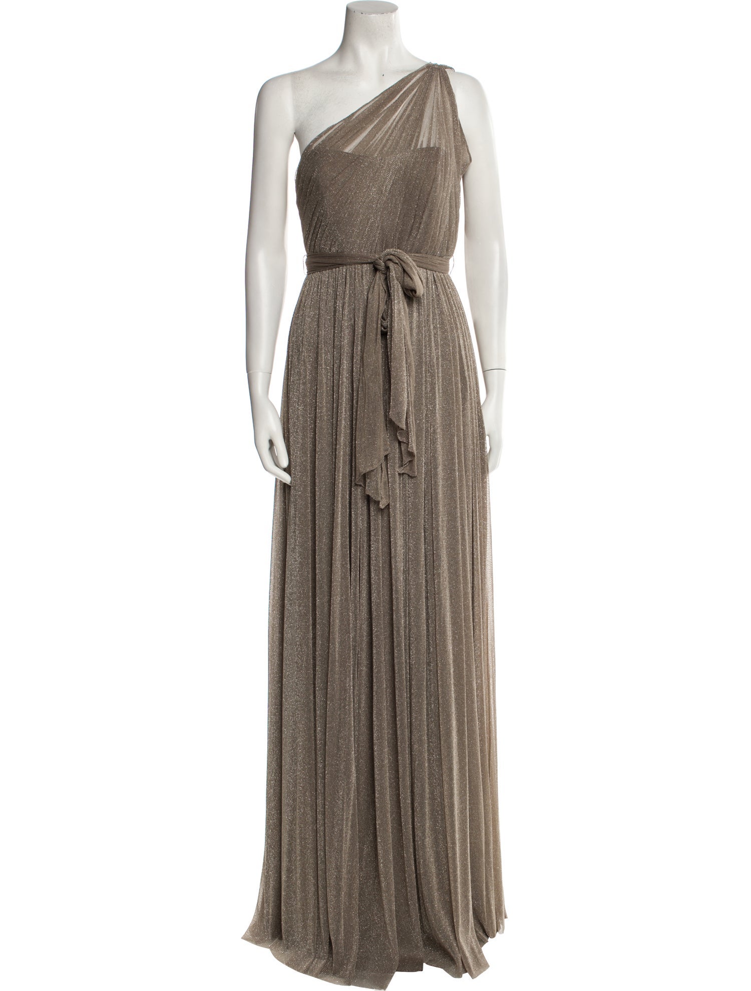 Watters One-Shoulder Long Dress