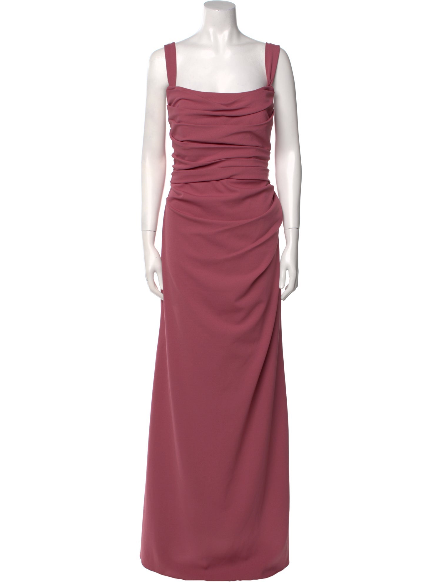 Watters Square Neckline Long Dress