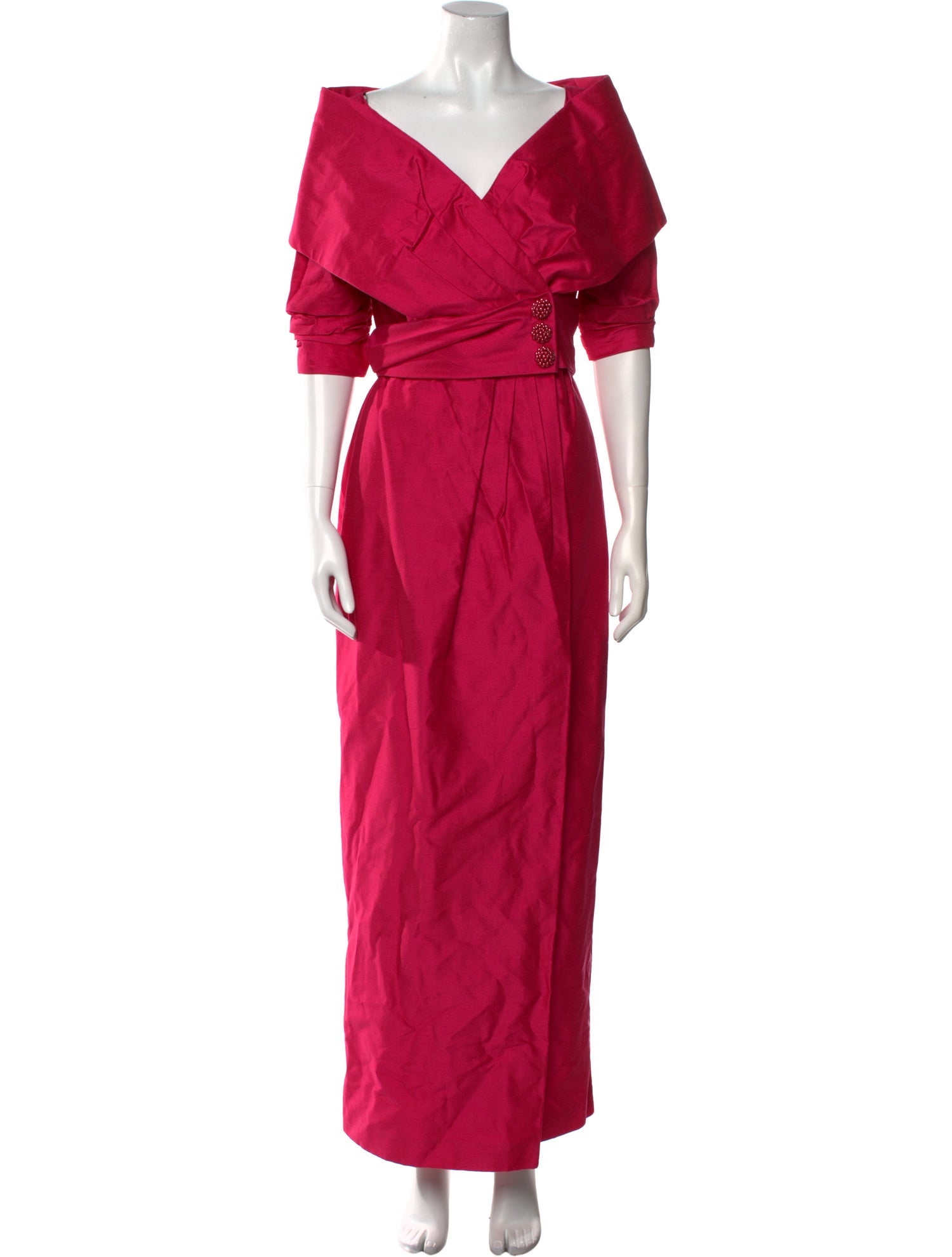 Watters V-Neck Long Dress