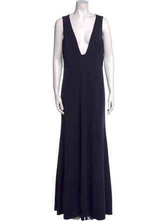Watters V-Neck Long Dress
