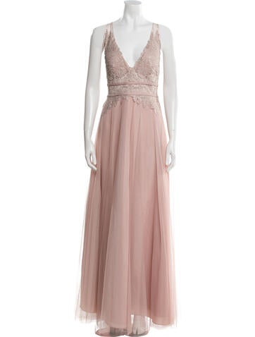 Watters Dresses V-Neck Long Dress L