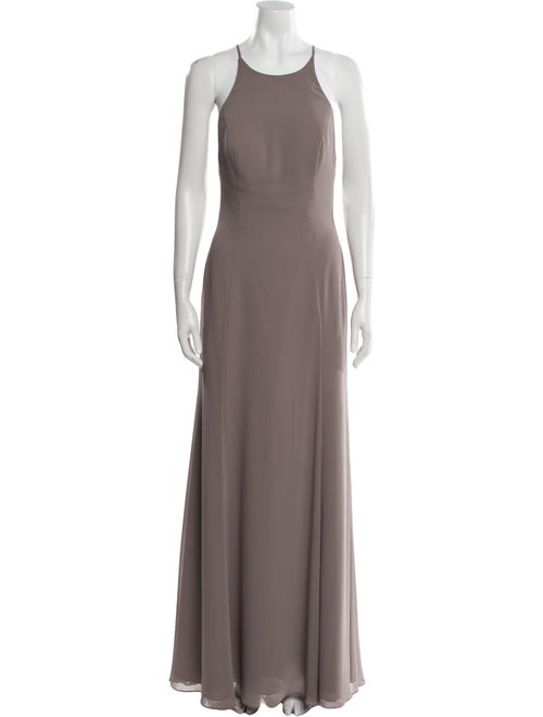 Watters Crew Neck Long Dress