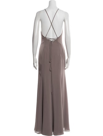 Watters Crew Neck Long Dress