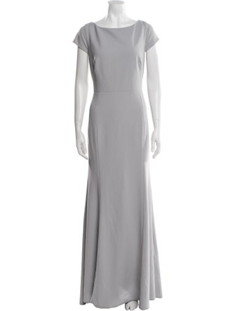 Watters Bateau Neckline Long Dress