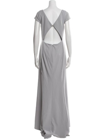 Watters Bateau Neckline Long Dress