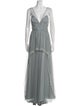 Watters V-Neck Long Dress