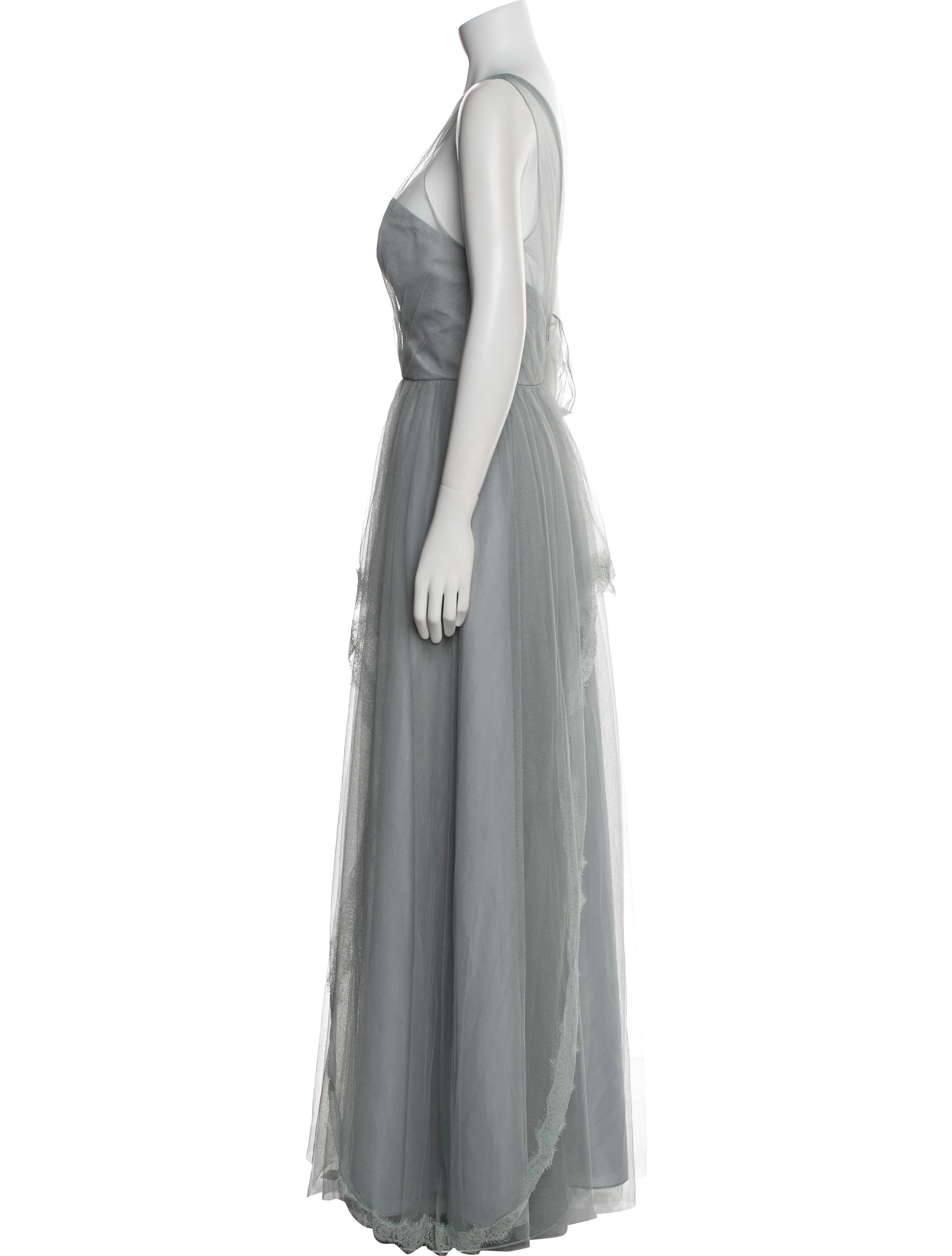 Watters V-Neck Long Dress