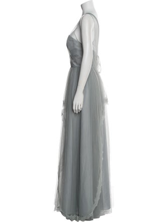 Watters V-Neck Long Dress