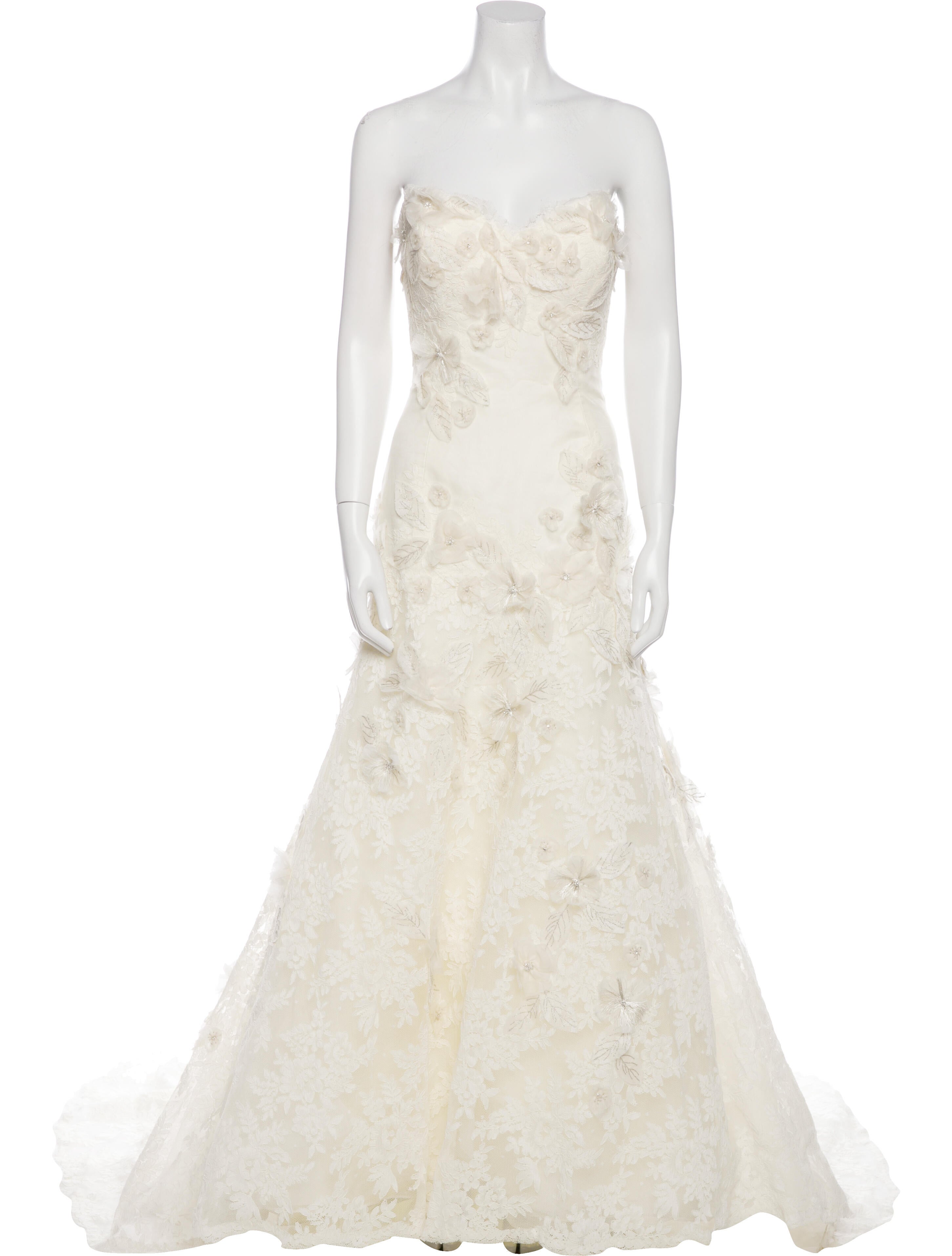 Watters Lace Pattern Long Dress