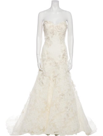 Watters Lace Pattern Long Dress