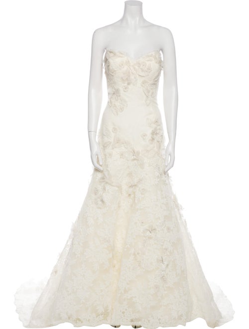 Watters Lace Pattern Long Dress