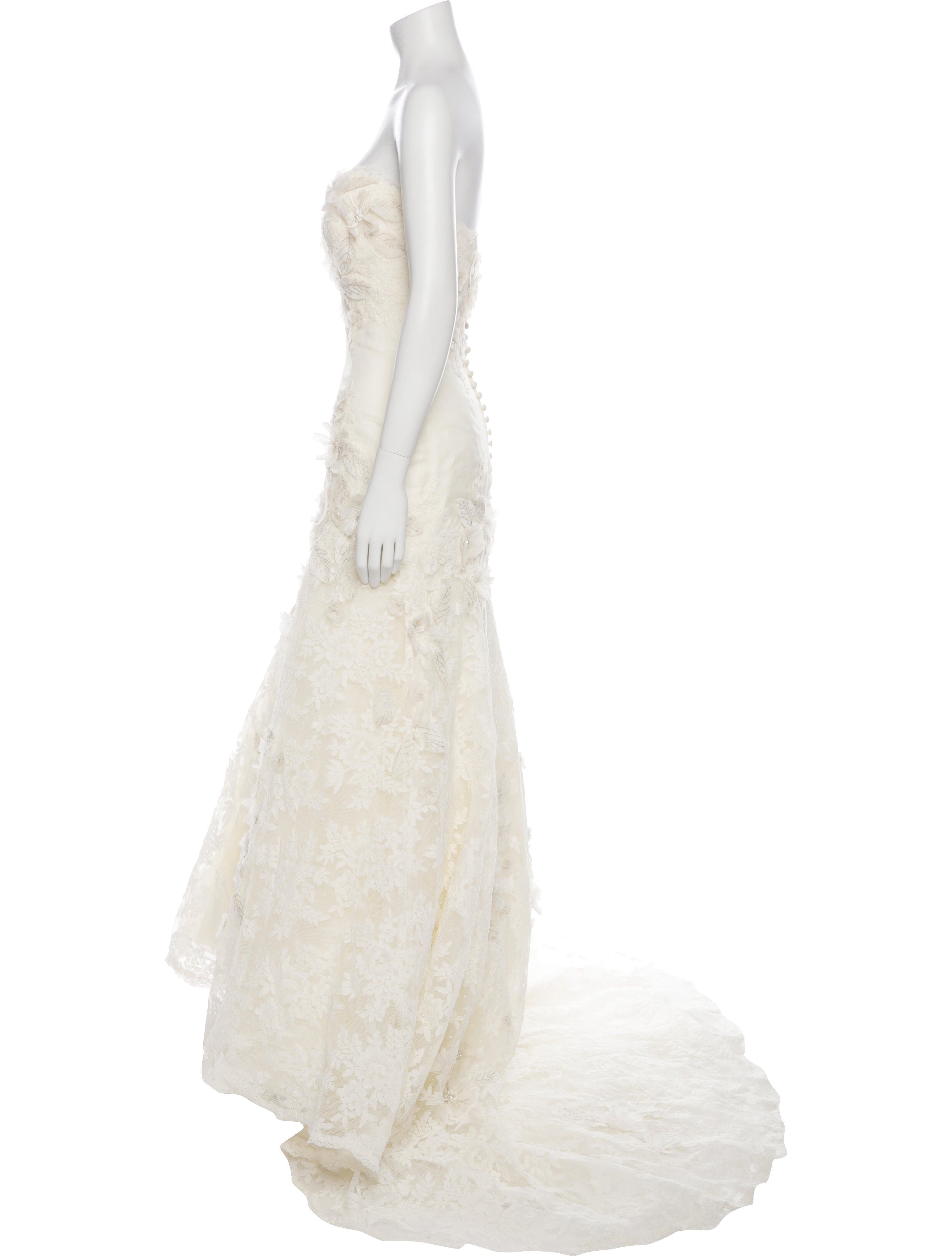 Watters Lace Pattern Long Dress