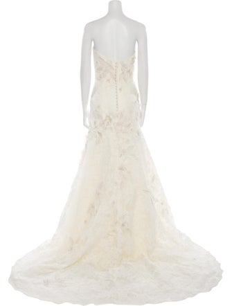 Watters Lace Pattern Long Dress