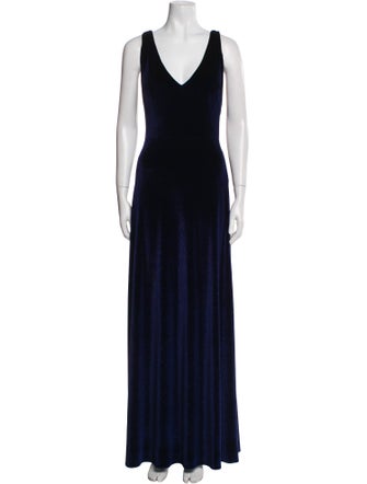 Watters V-Neck Long Dress