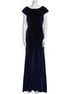 Watters Bateau Neckline Long Dress
