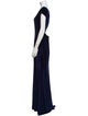 Watters Bateau Neckline Long Dress