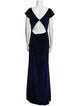 Watters Bateau Neckline Long Dress