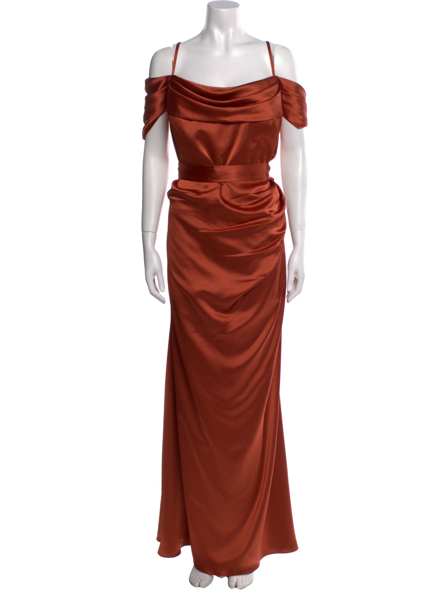 Watters Cowl Neck Long Dress