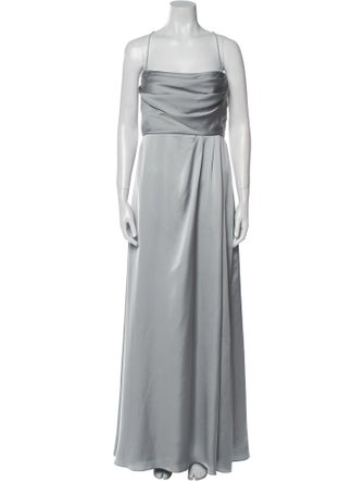 Watters Square Neckline Long Dress