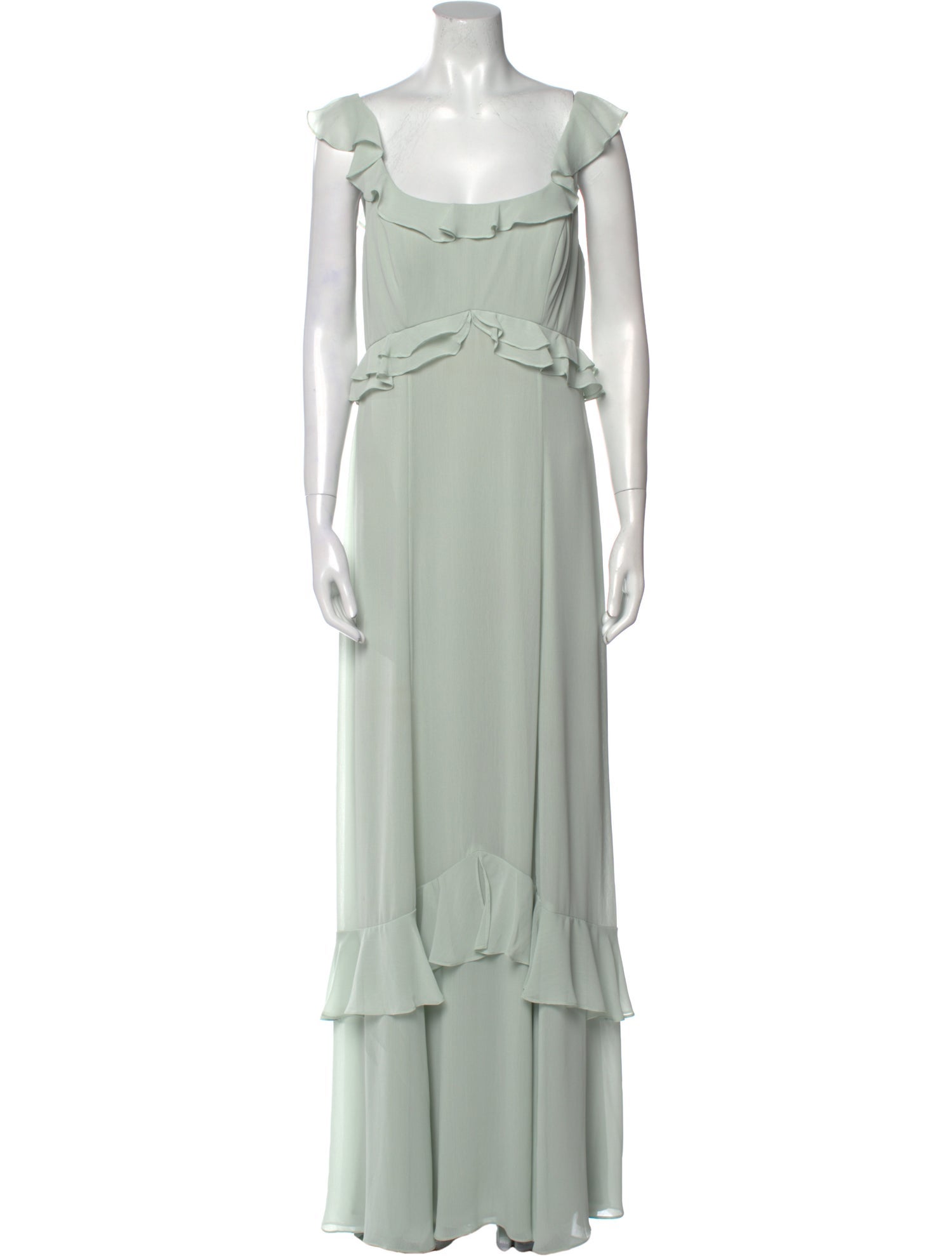 Watters Square Neckline Long Dress w/ Tags