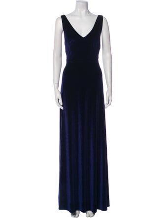 Watters V-Neck Long Dress