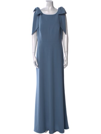 Watters Bateau Neckline Long Dress
